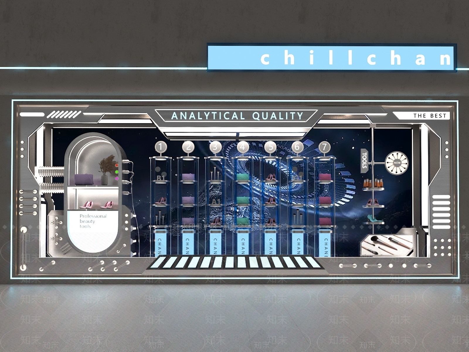 现代橱窗3D模型下载【ID:1201847203】