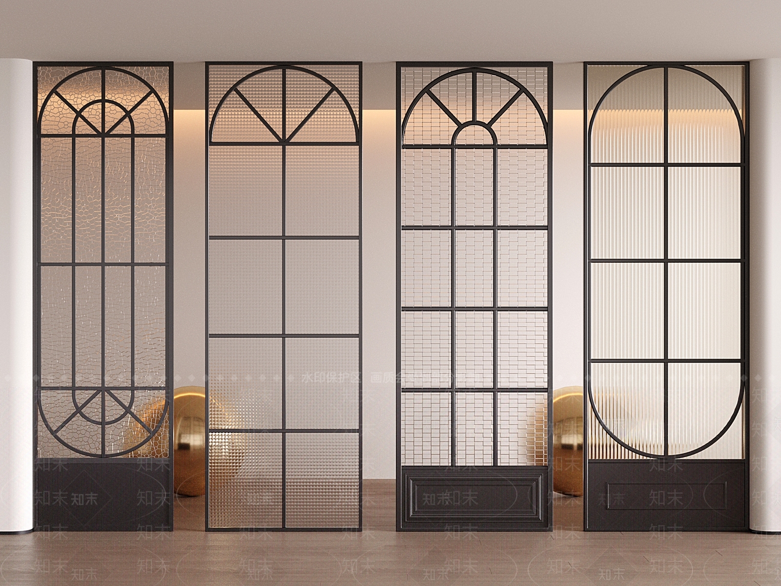 法式复古隔断3D模型下载【ID:1201847429】