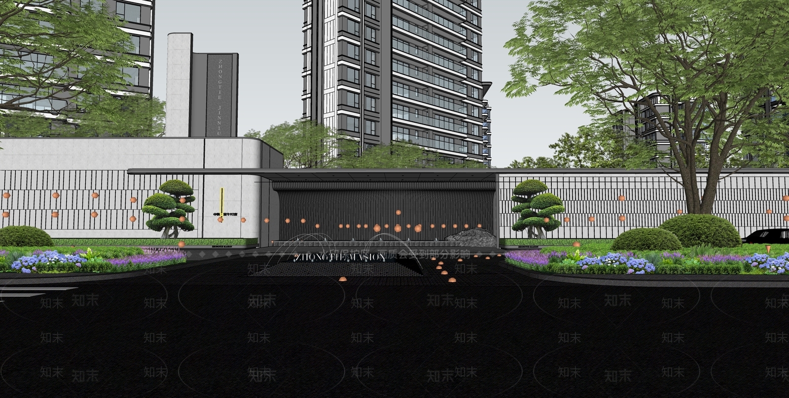 现代入口大门SU模型下载【ID:1201847880】