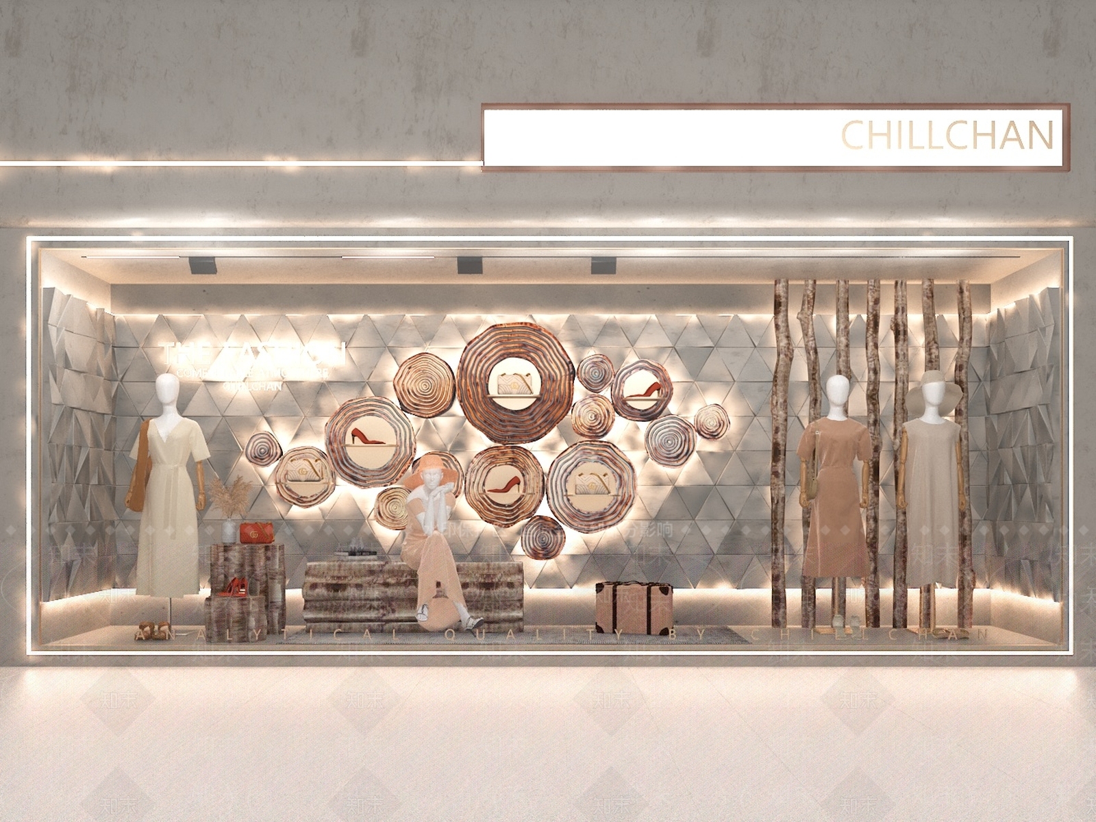 现代橱窗3D模型下载【ID:1201847803】