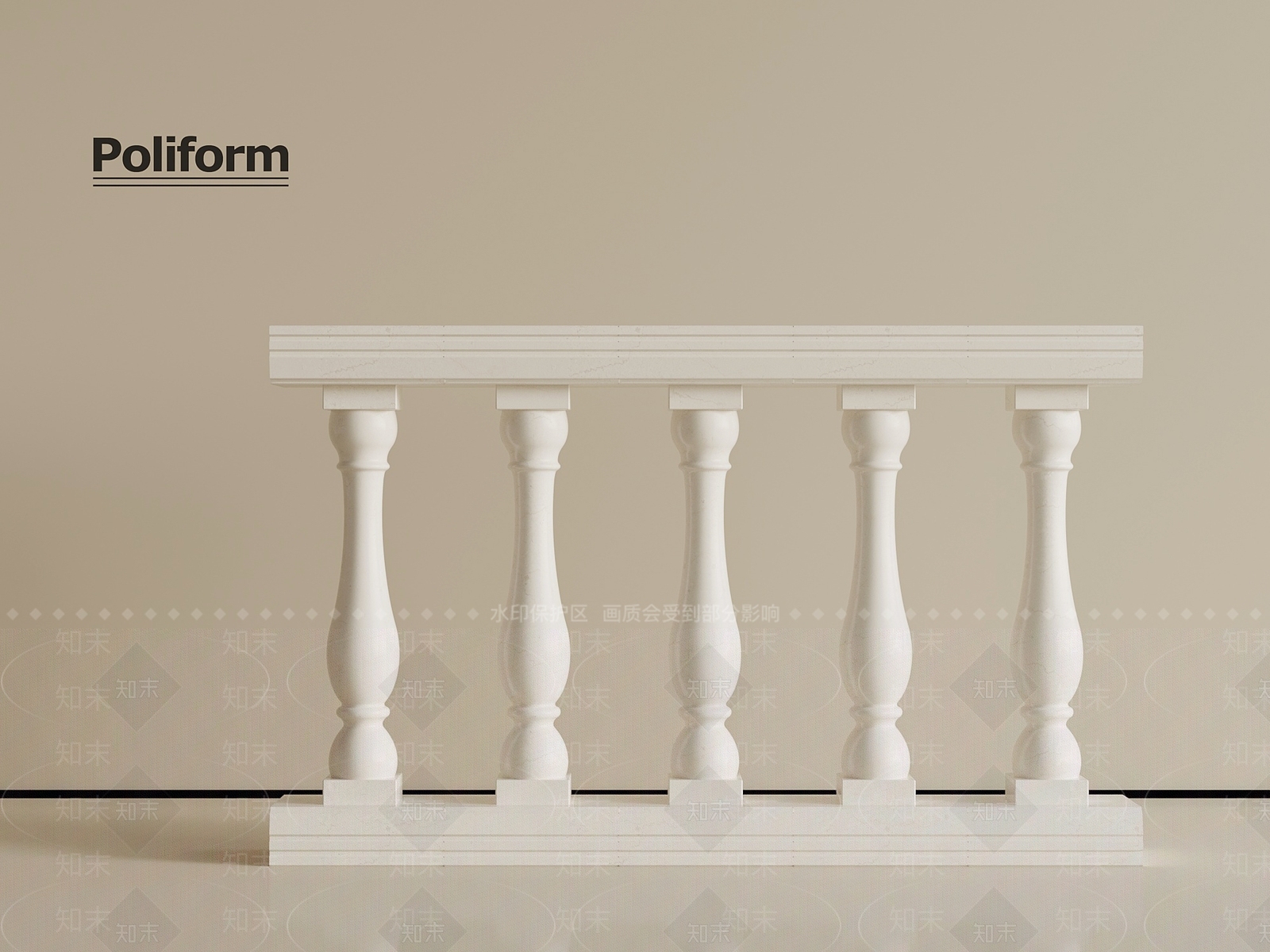 简欧栏杆3D模型下载【ID:1201847829】