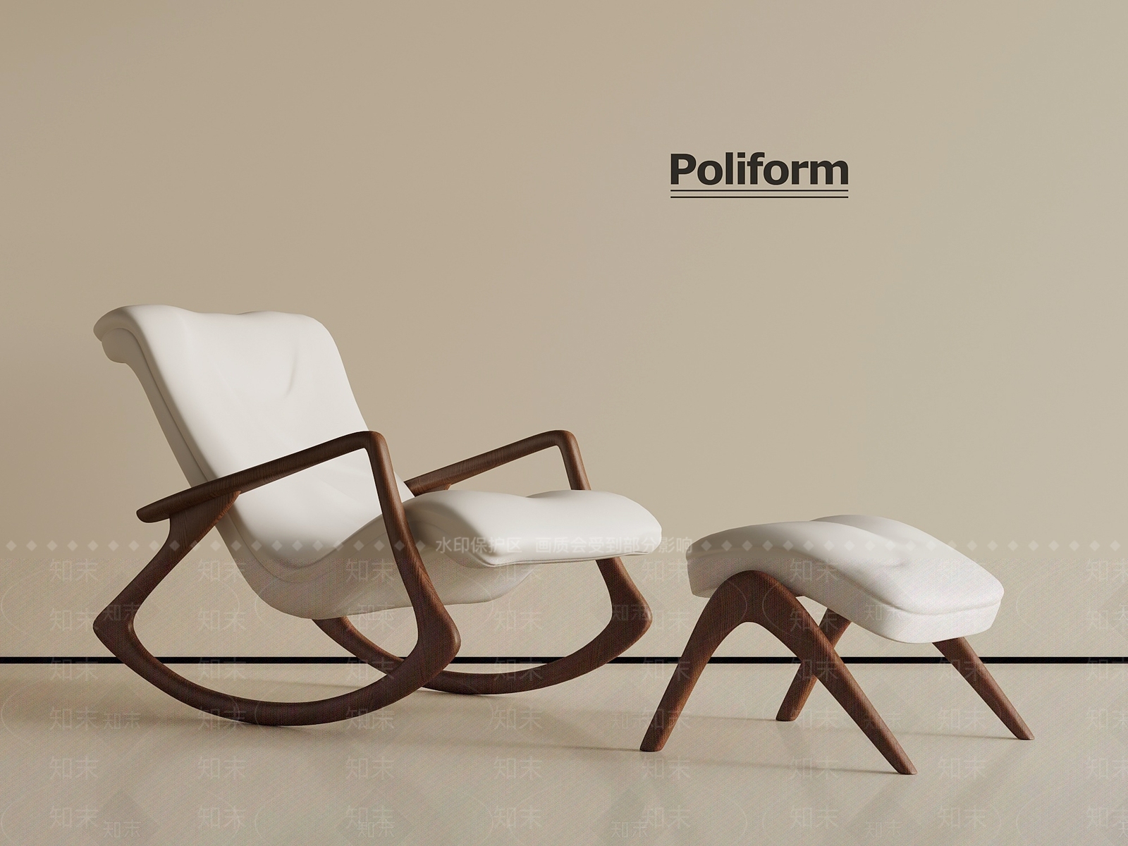 现代中古休闲椅SU模型下载【ID:1201848260】