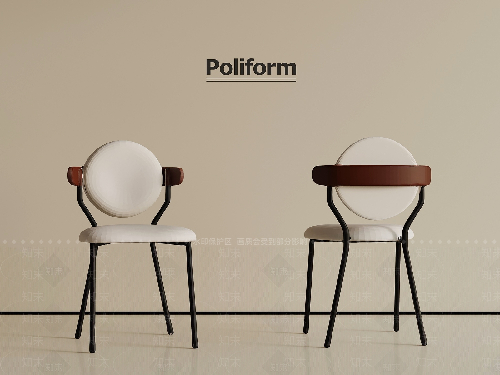 现代餐椅3D模型下载【ID:1201848421】