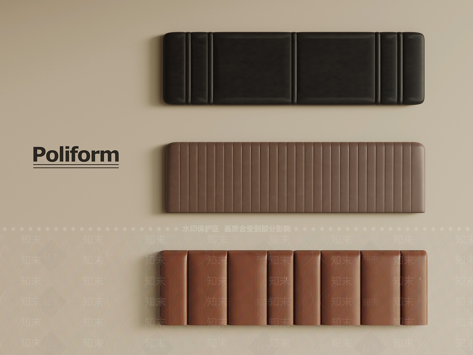 现代意式软包3D模型下载【ID:1201849744】