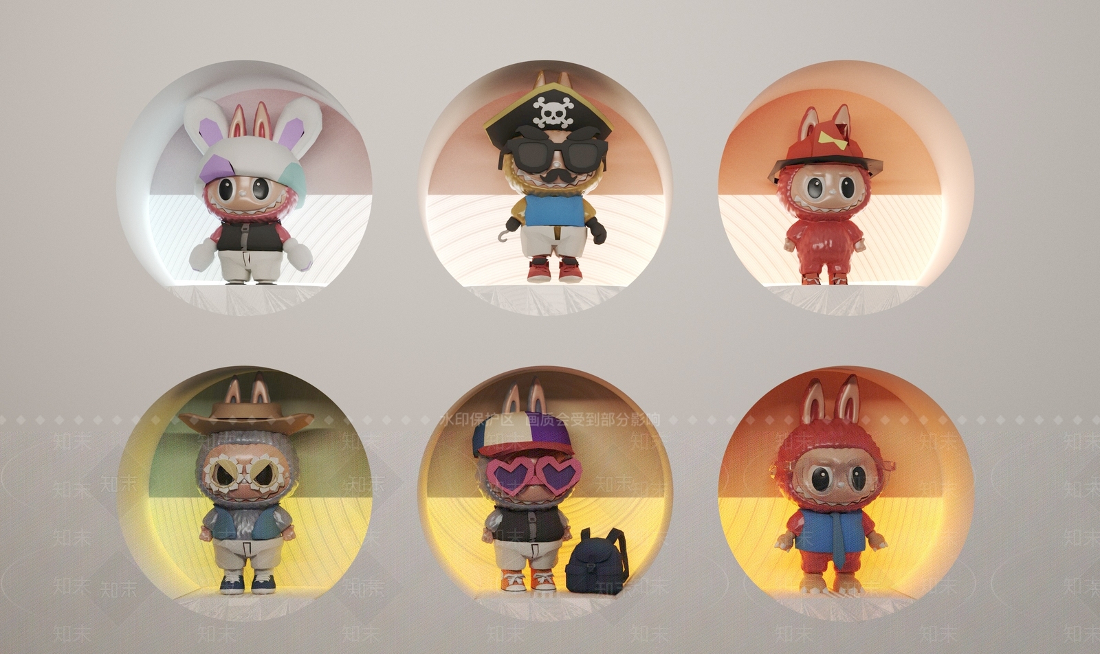 现代雕塑摆件SU模型下载【ID:1201850663】