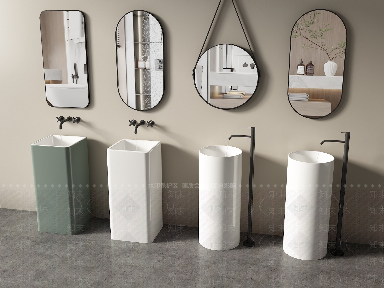 洗手台3D模型下载【ID:1201851389】