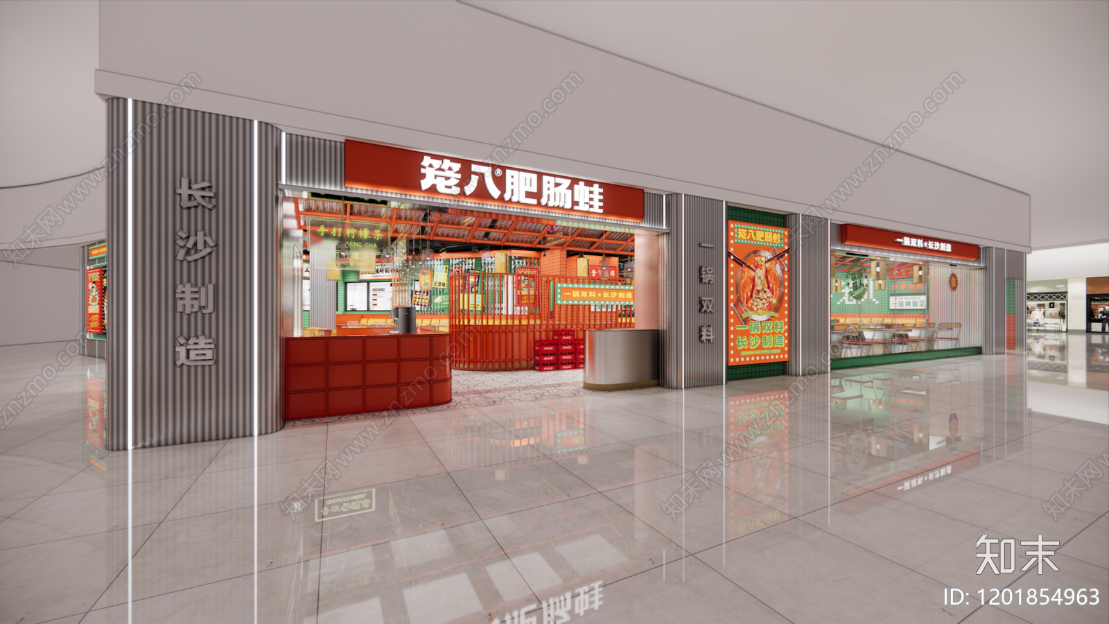 现代工业火锅店cad施工图下载【ID:1201854963】