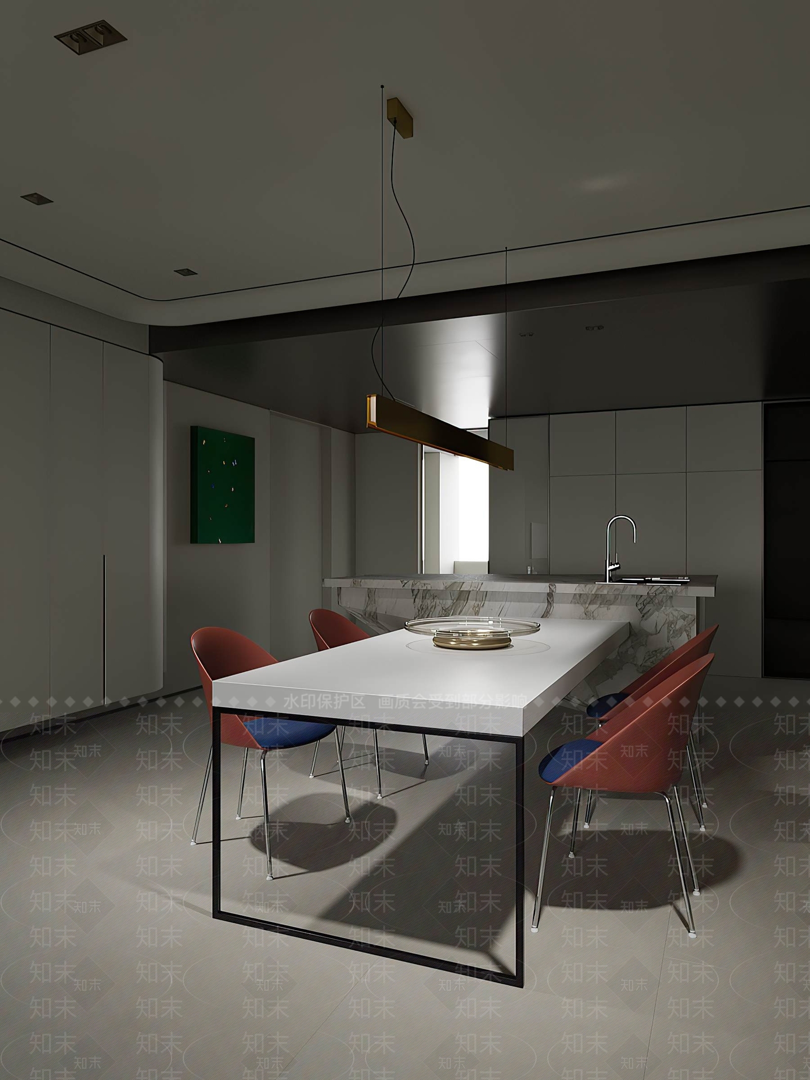 现代餐桌椅3D模型下载【ID:1201855158】