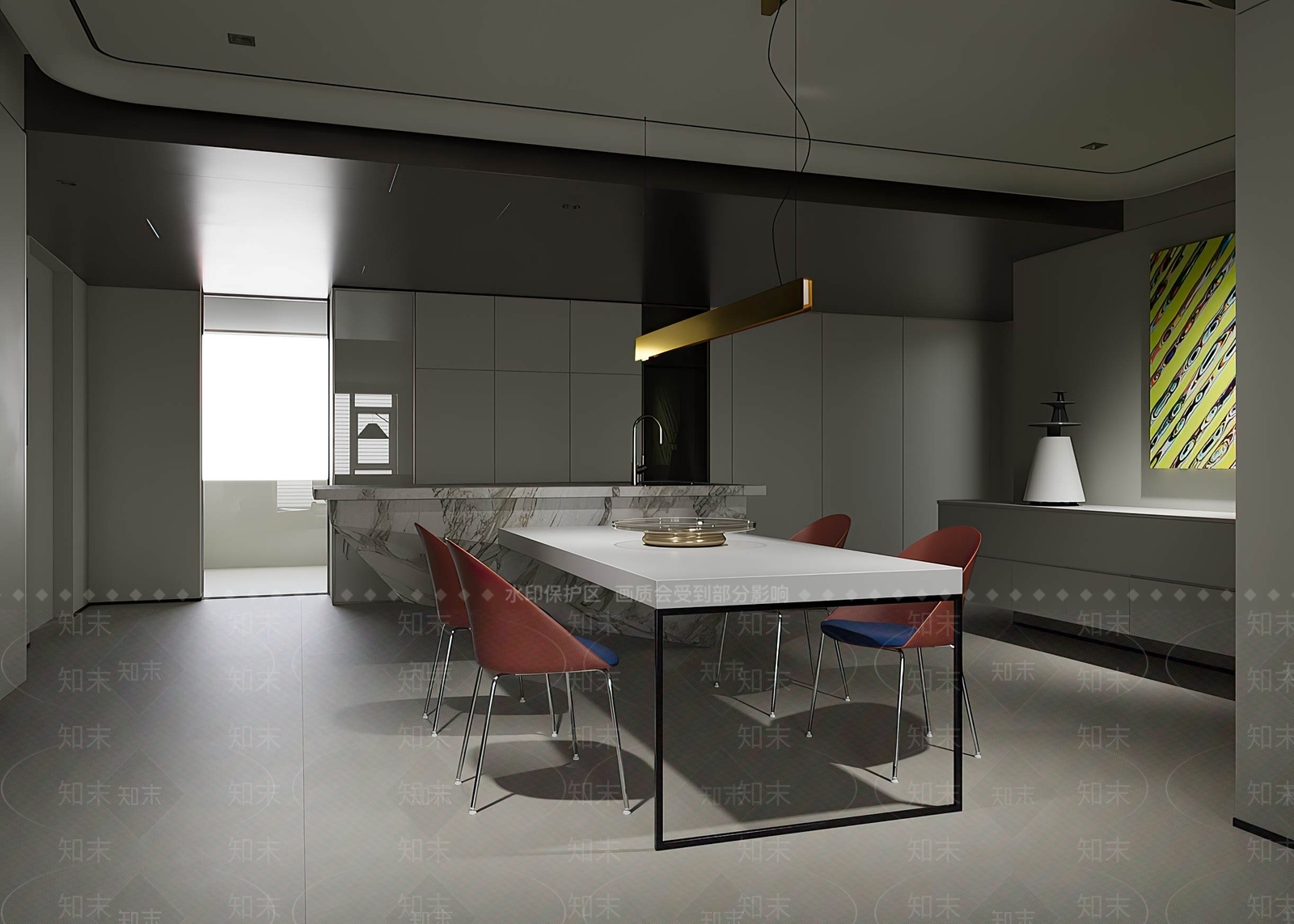 极简家居餐厅3D模型下载【ID:1201855203】