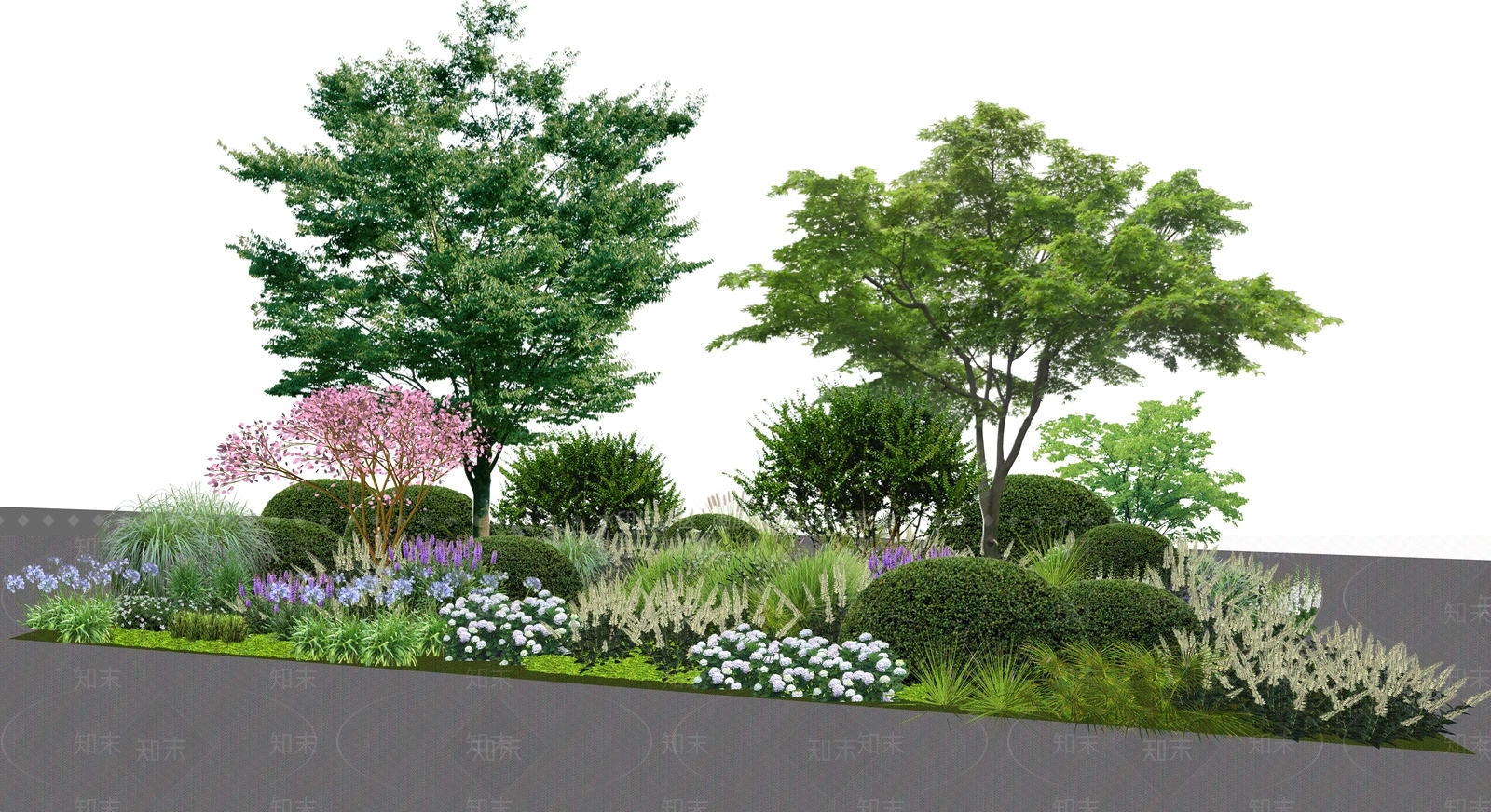 现代花境SU模型下载【ID:1201855587】