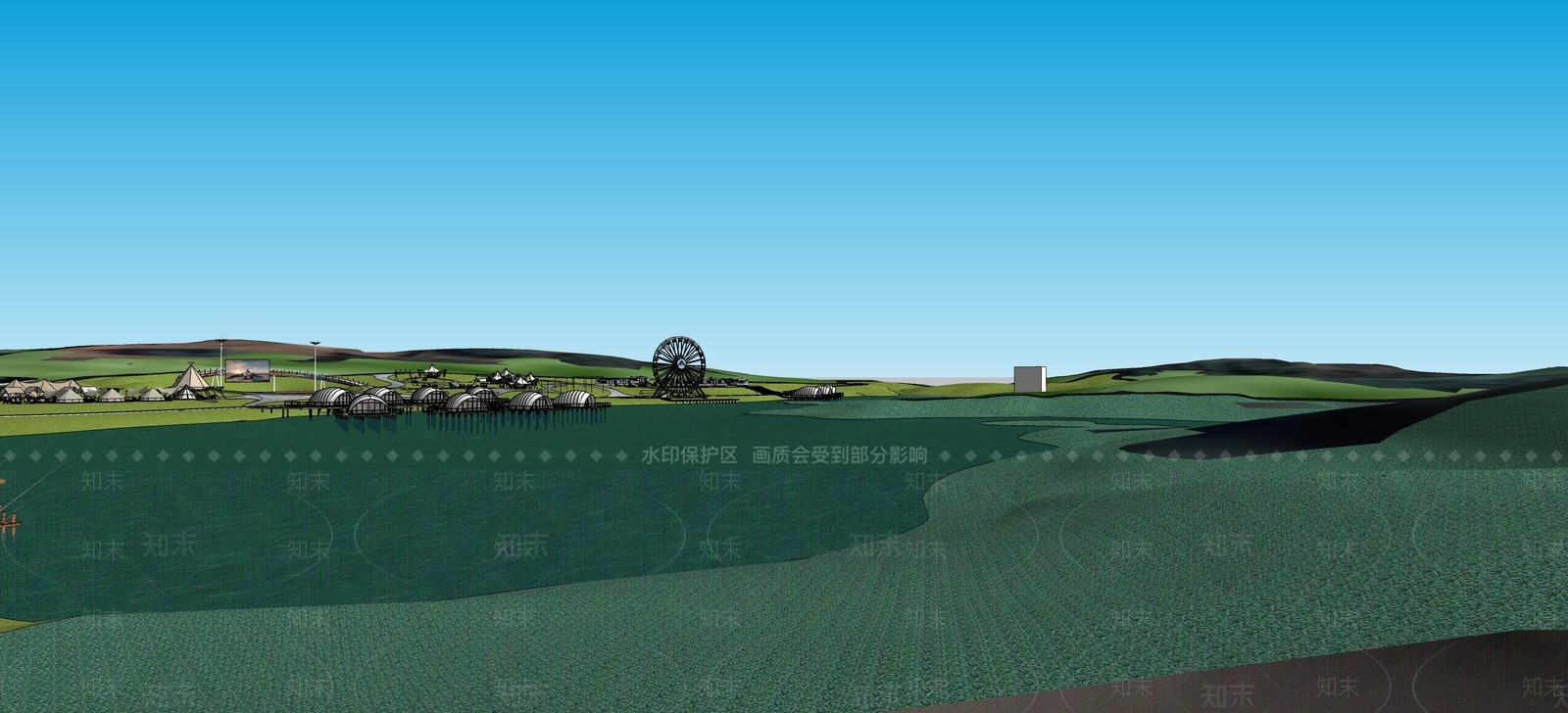 现代微地形SU模型下载【ID:1201856435】