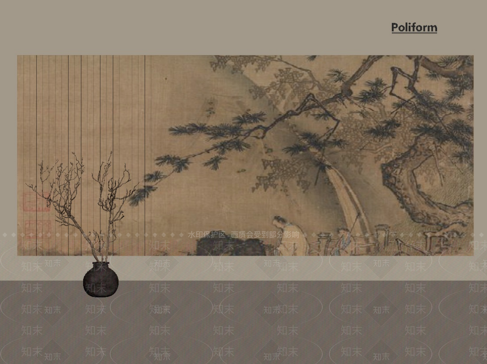 新中式中式背景墙SU模型下载【ID:1201862116】