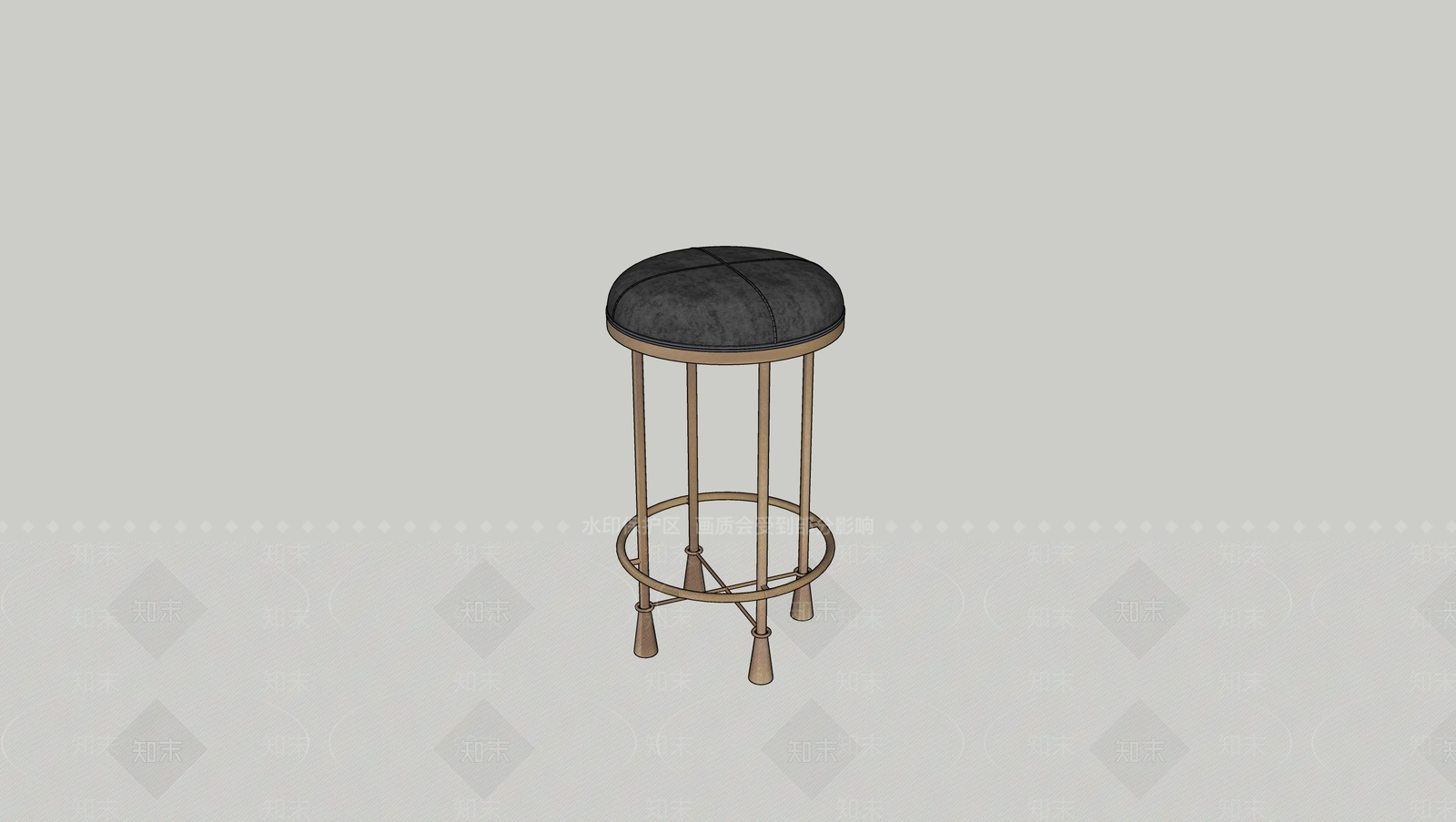 现代美式吧凳SU模型下载【ID:1201862651】