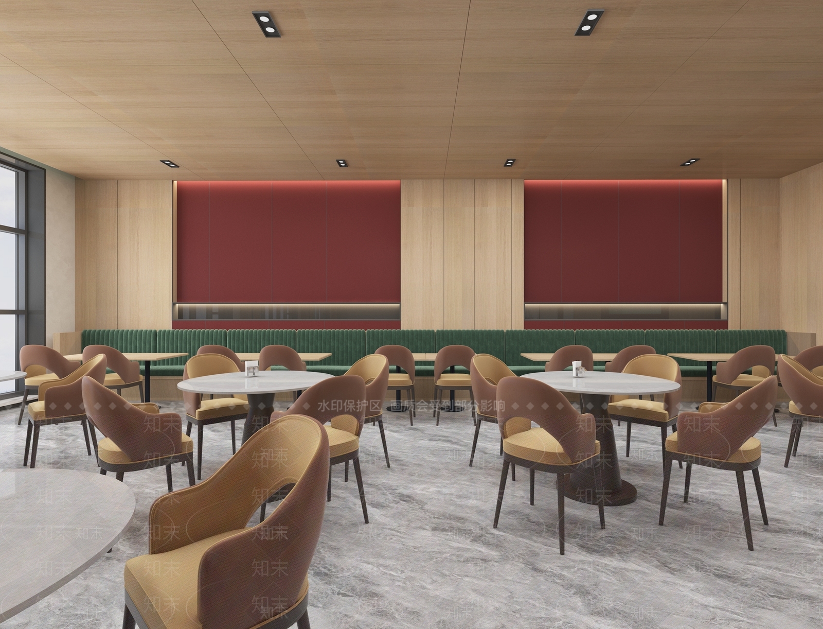 现代简约自助餐厅3D模型下载【ID:1201863309】