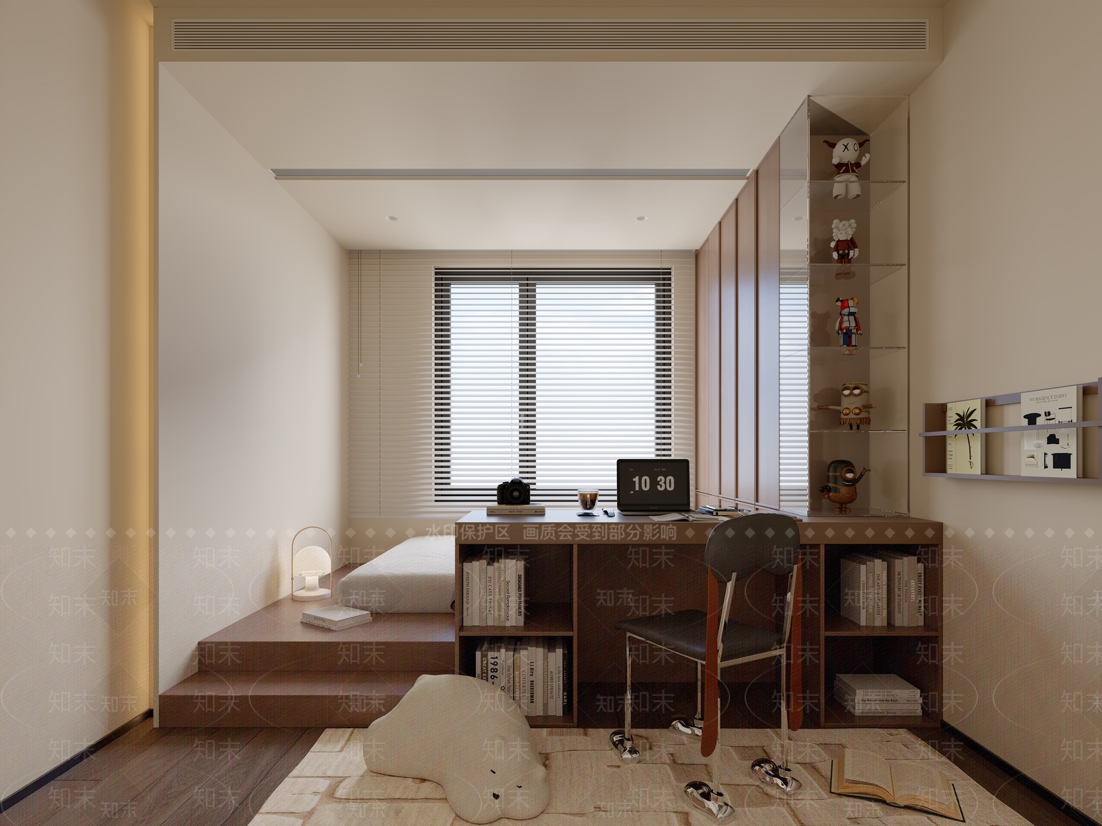 奶油侘寂男孩房3D模型下载【ID:1201868243】