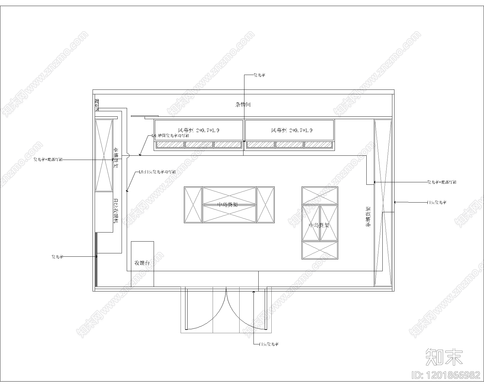 现代商场cad施工图下载【ID:1201866982】