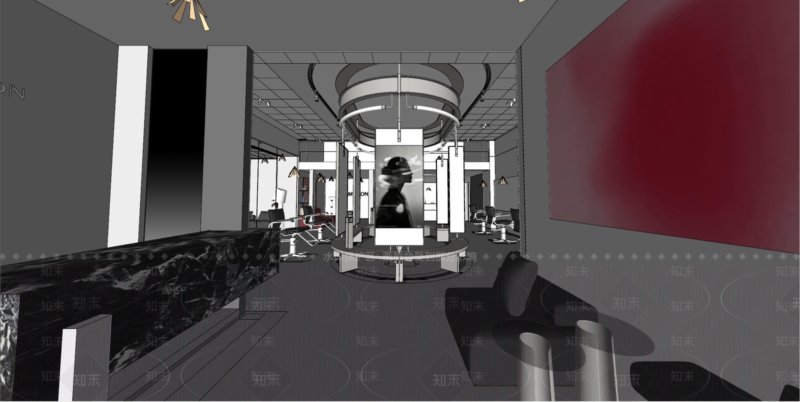 现代美妆店SU模型下载【ID:1201867554】