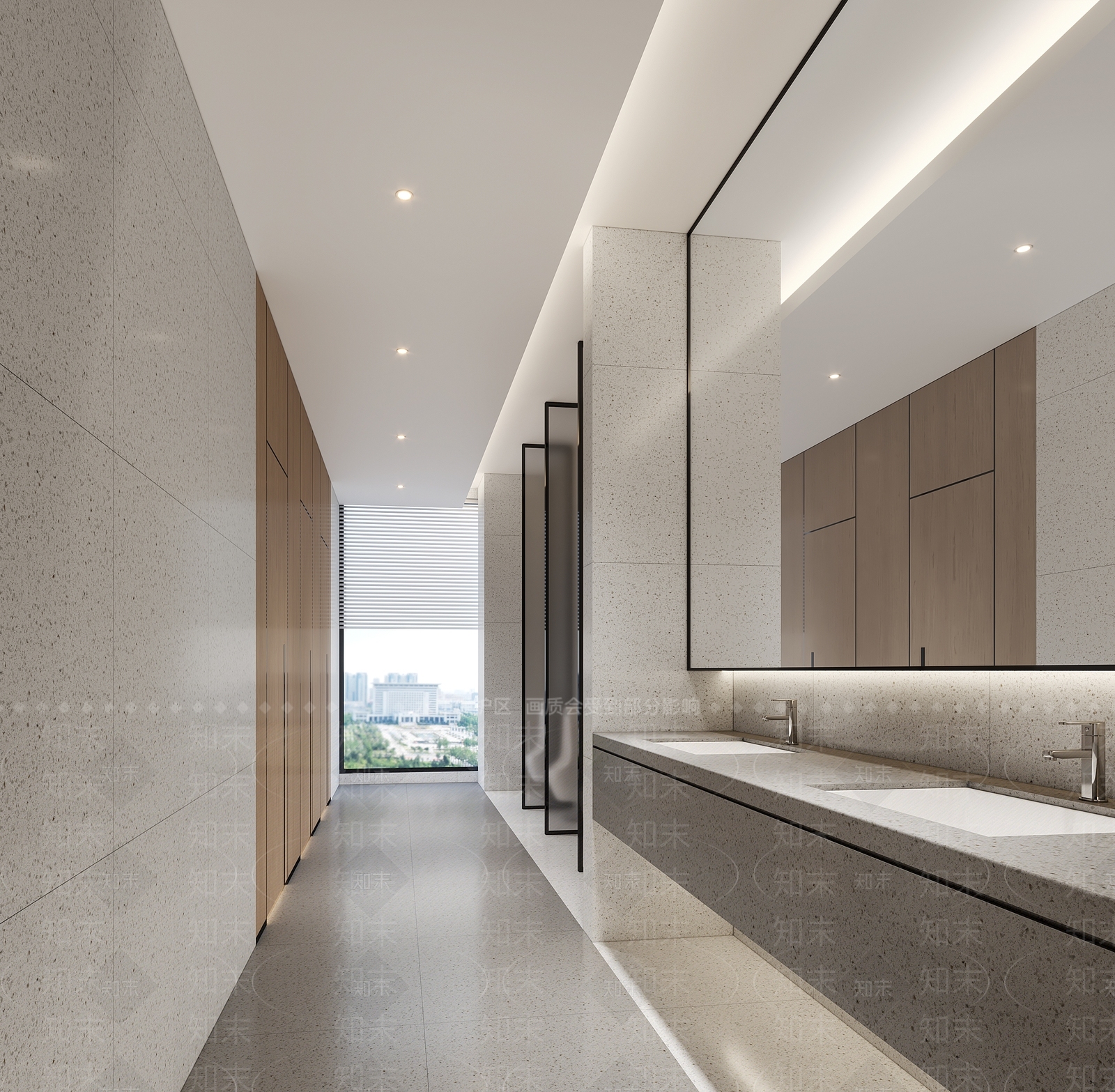 现代简约公共卫生间3D模型下载【ID:1201867644】