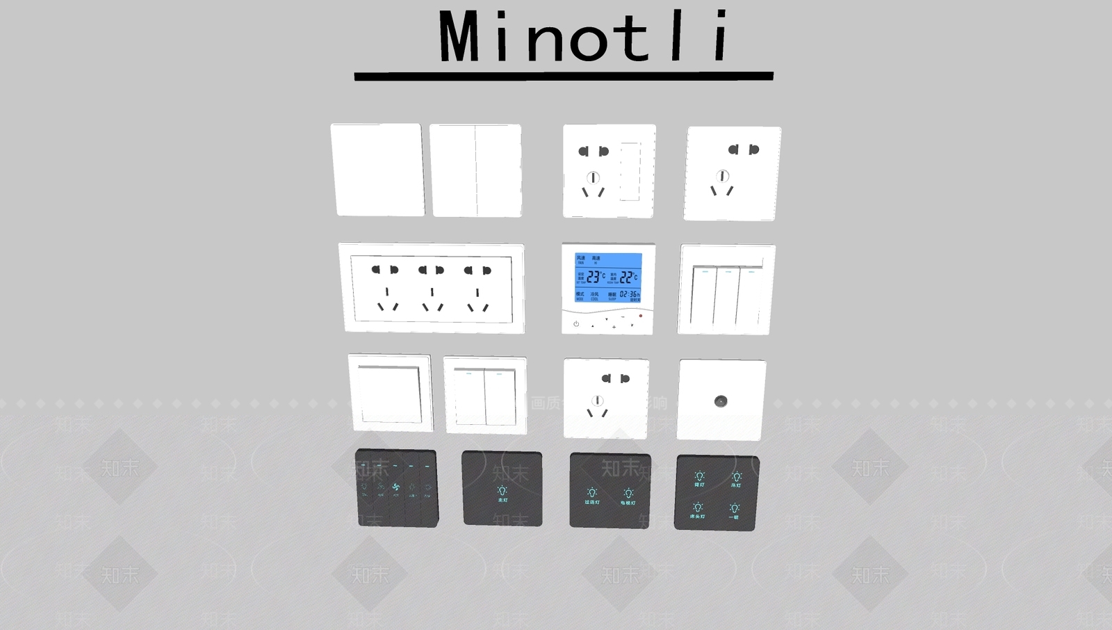 开关插座SU模型下载【ID:1201870254】