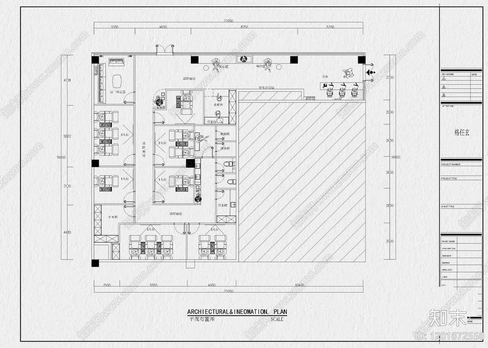 现代会所cad施工图下载【ID:1201872558】