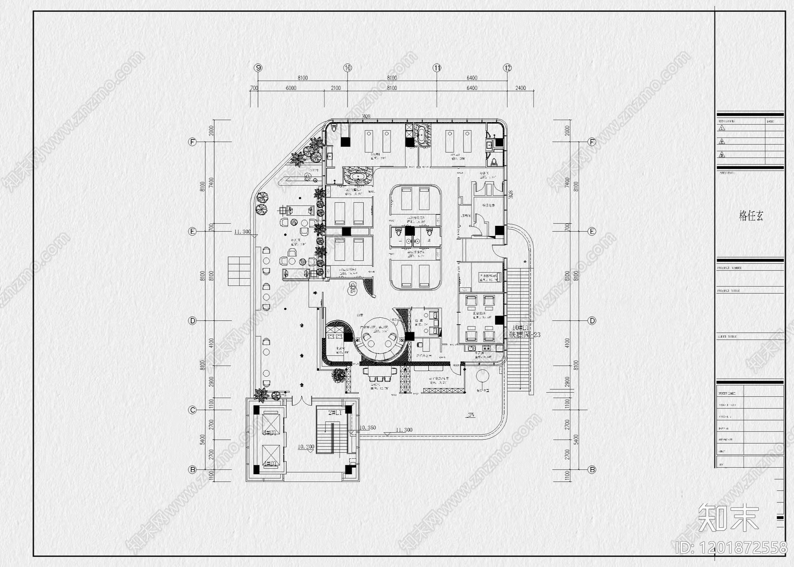 现代会所cad施工图下载【ID:1201872558】