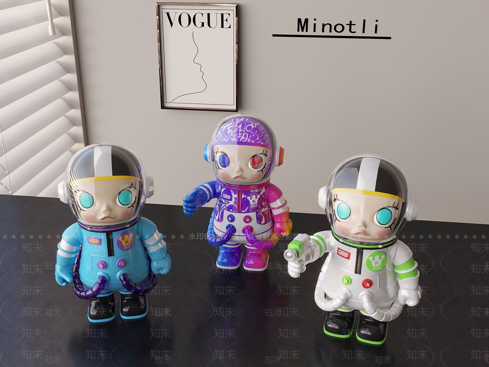 现代雕塑摆件3D模型下载【ID:1201873022】