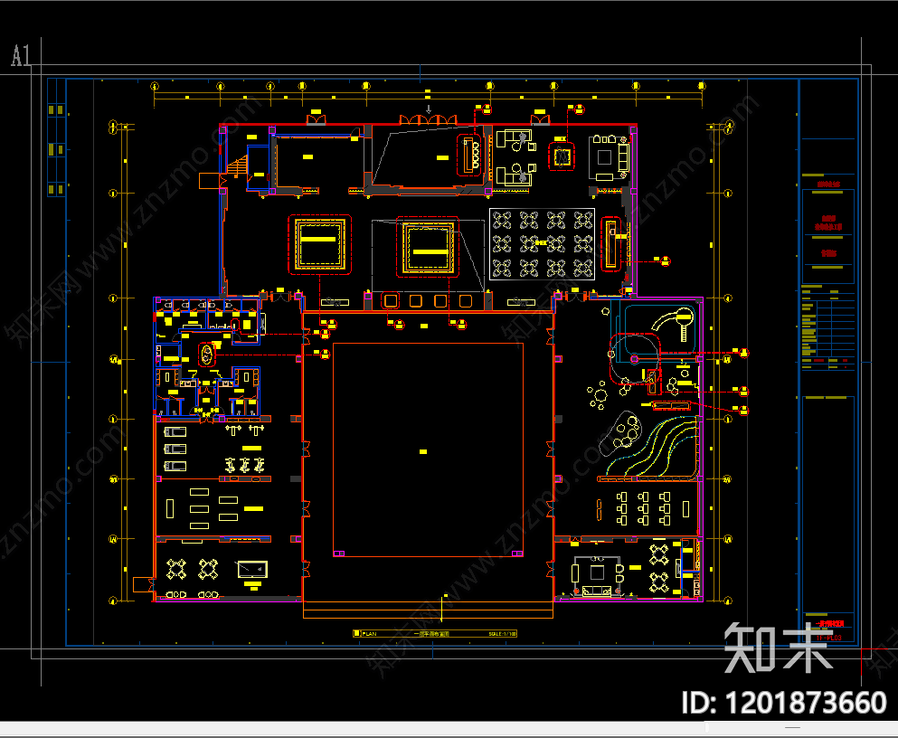 现代售楼处cad施工图下载【ID:1201873660】