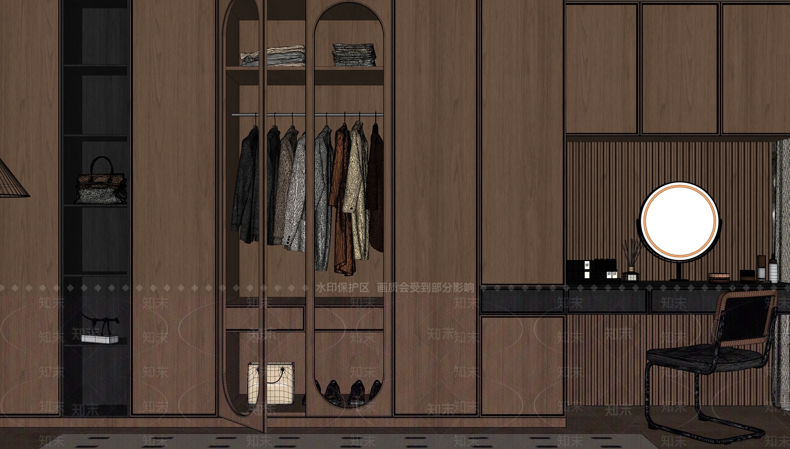 中古衣柜SU模型下载【ID:1201873809】