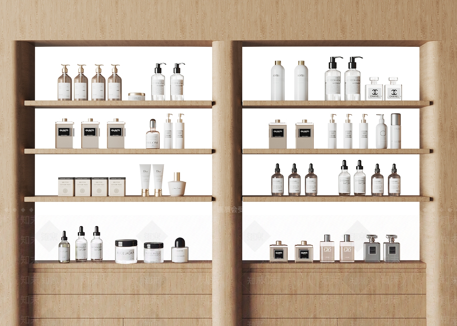现代化妆品展台3D模型下载【ID:1201875907】