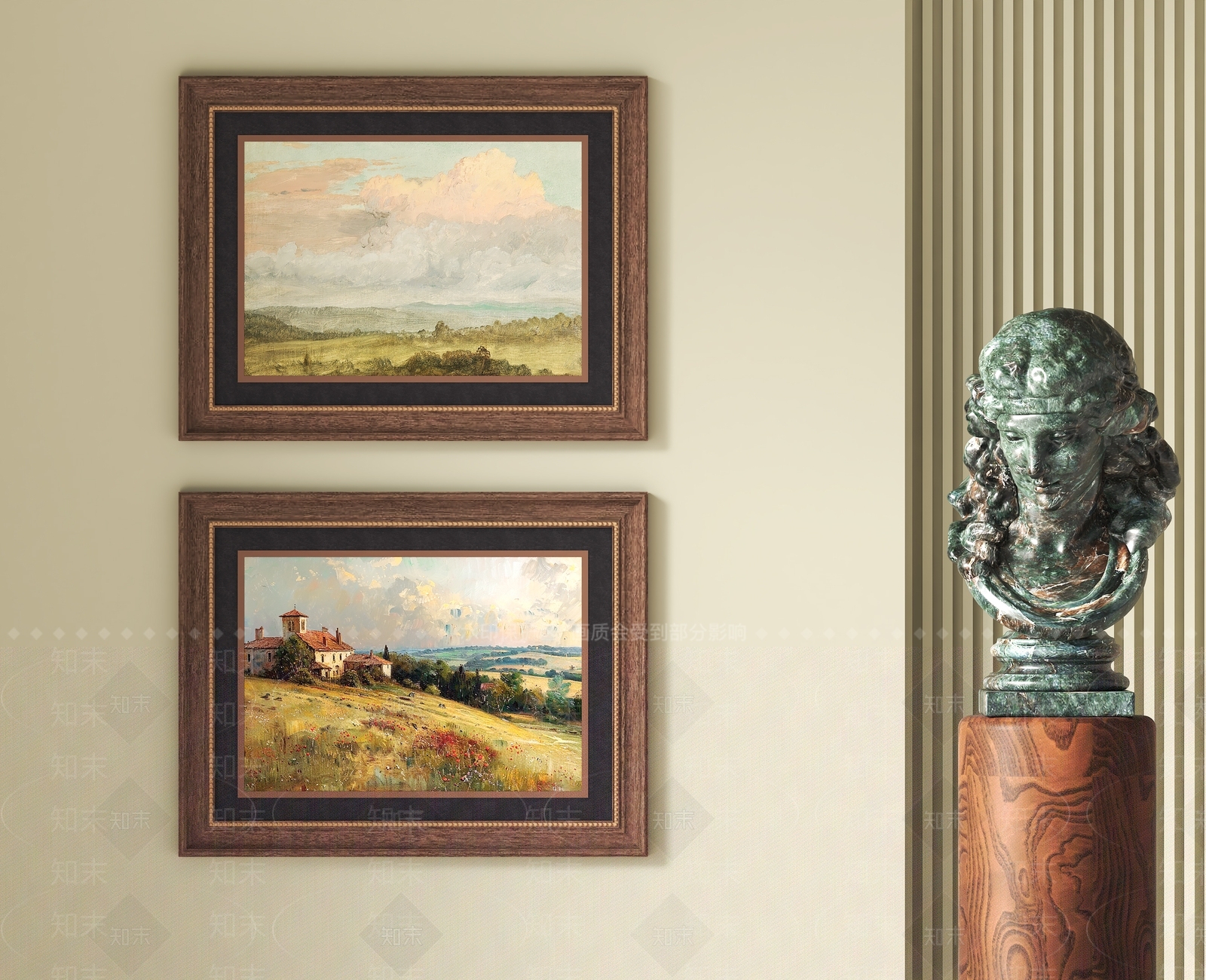 欧式挂画SU模型下载【ID:1201881769】