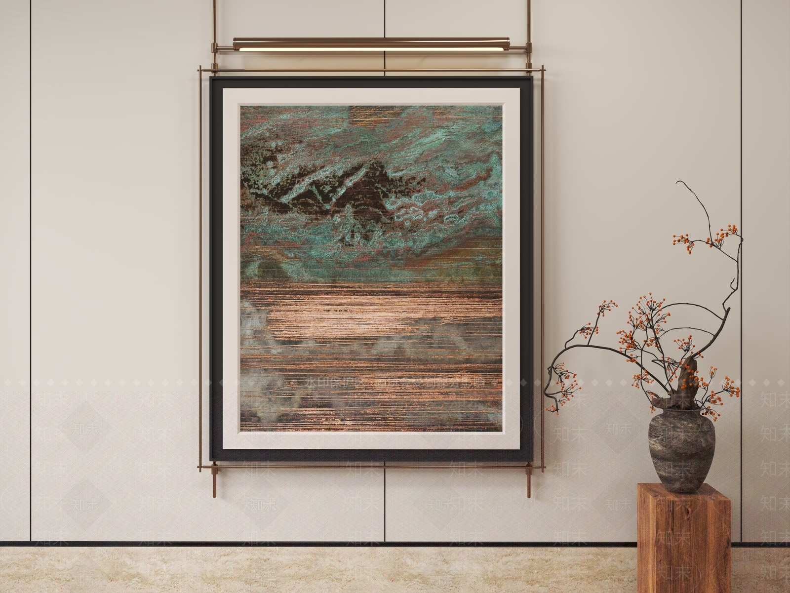 中式现代挂画3D模型下载【ID:1201883052】