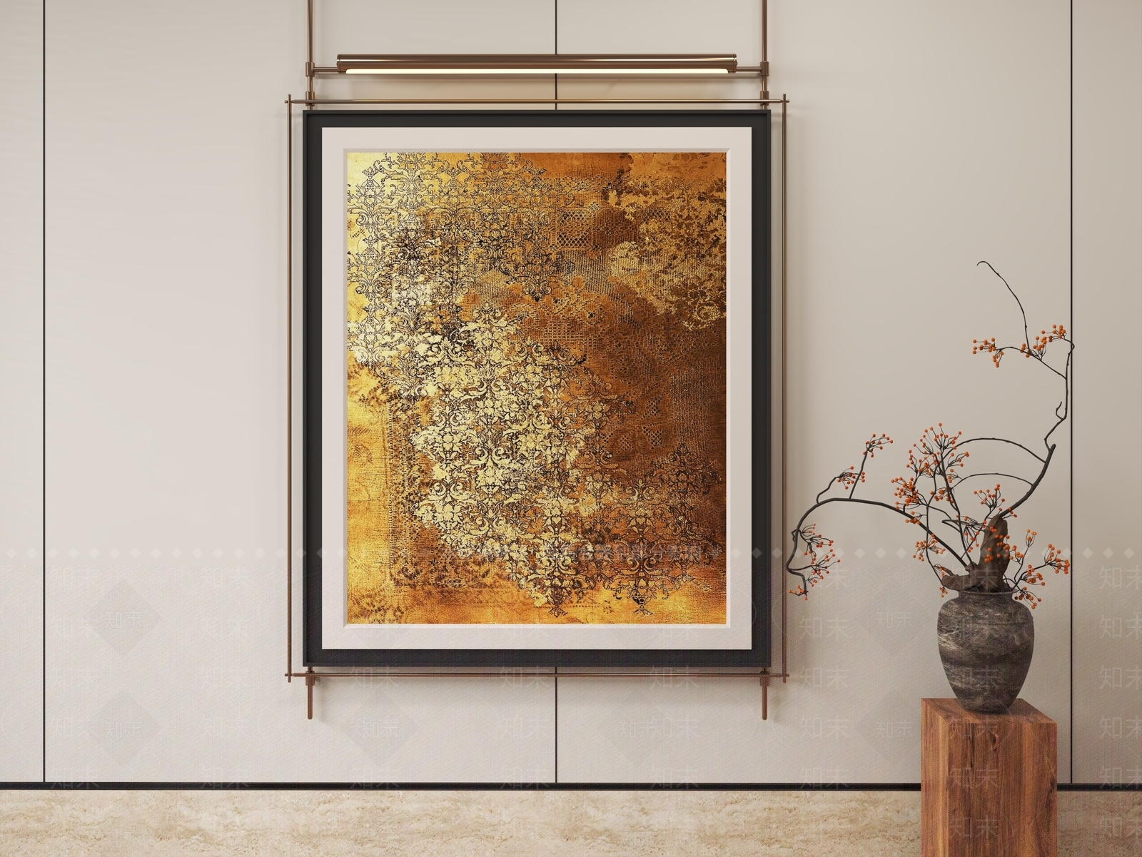 中式新中式挂画3D模型下载【ID:1201883178】