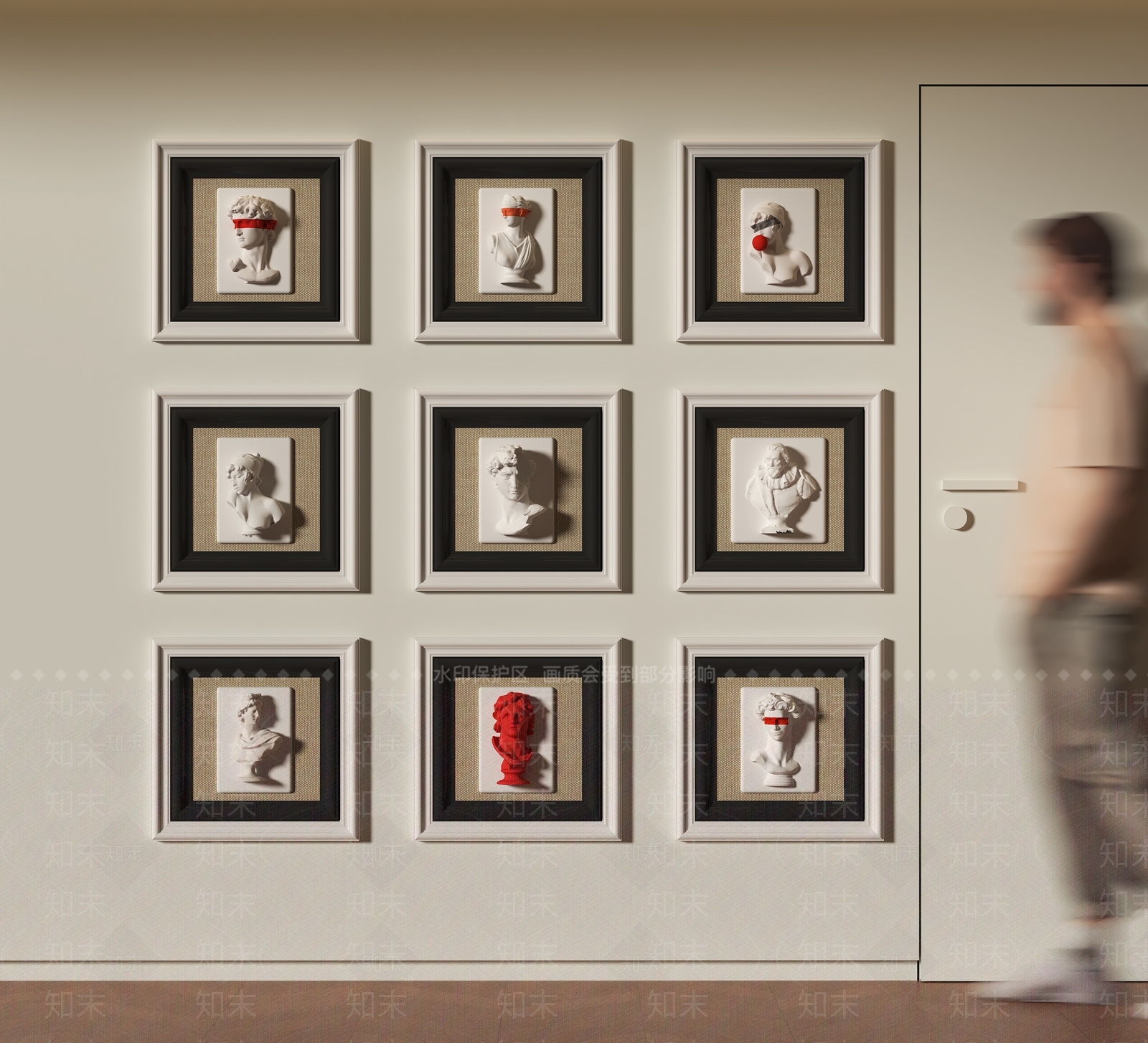 欧式挂画组合SU模型下载【ID:1201883381】