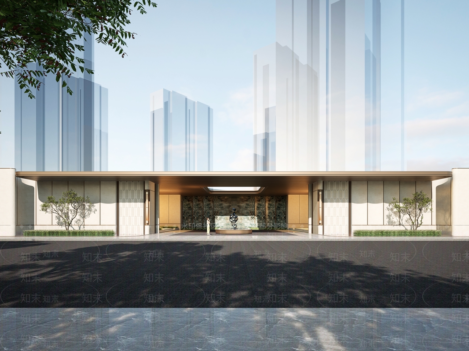 现代小区建筑SU模型下载【ID:1201884135】