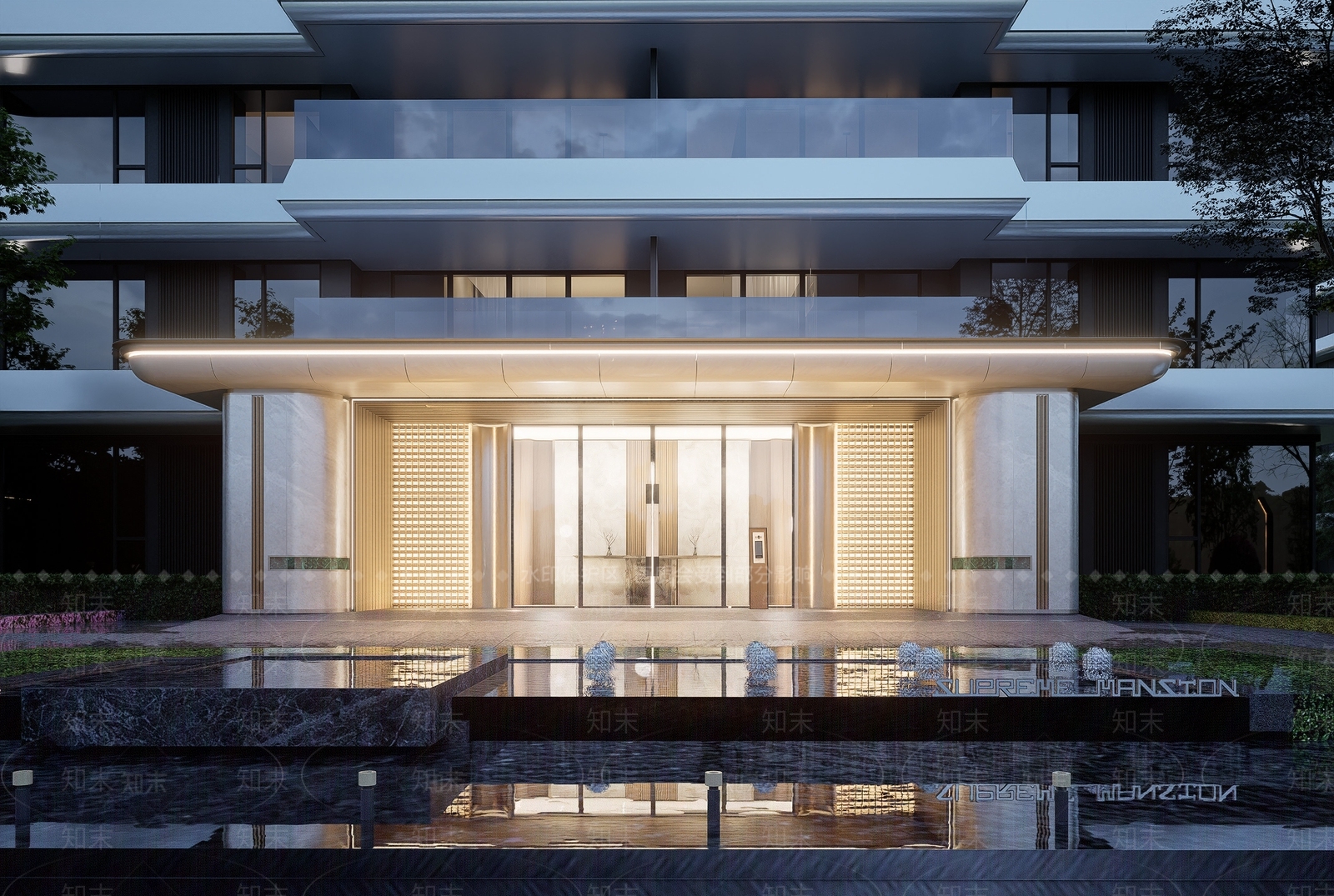 现代轻奢高层住宅SU模型下载【ID:1201884483】