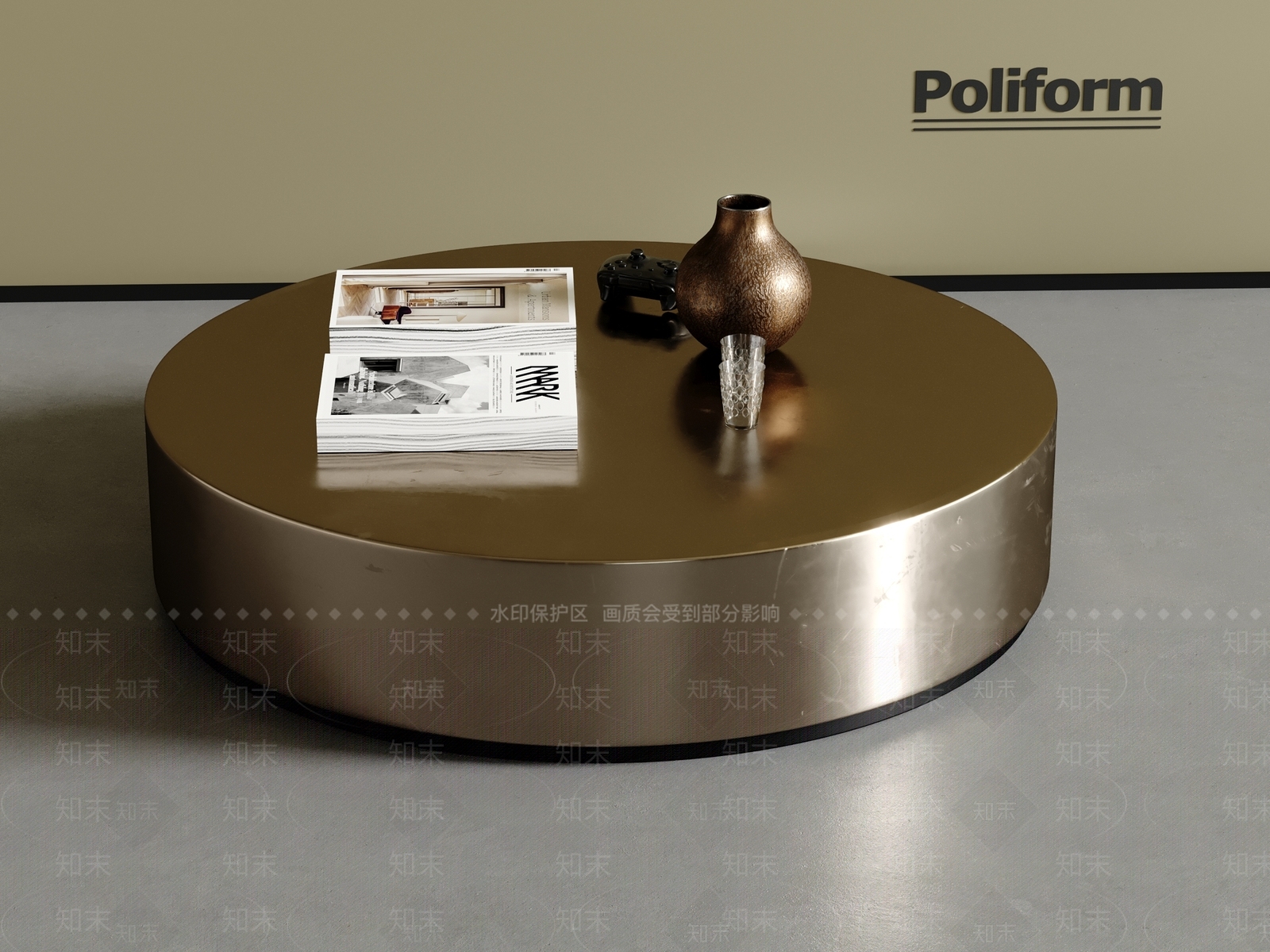 现代中古茶几3D模型下载【ID:1201884973】
