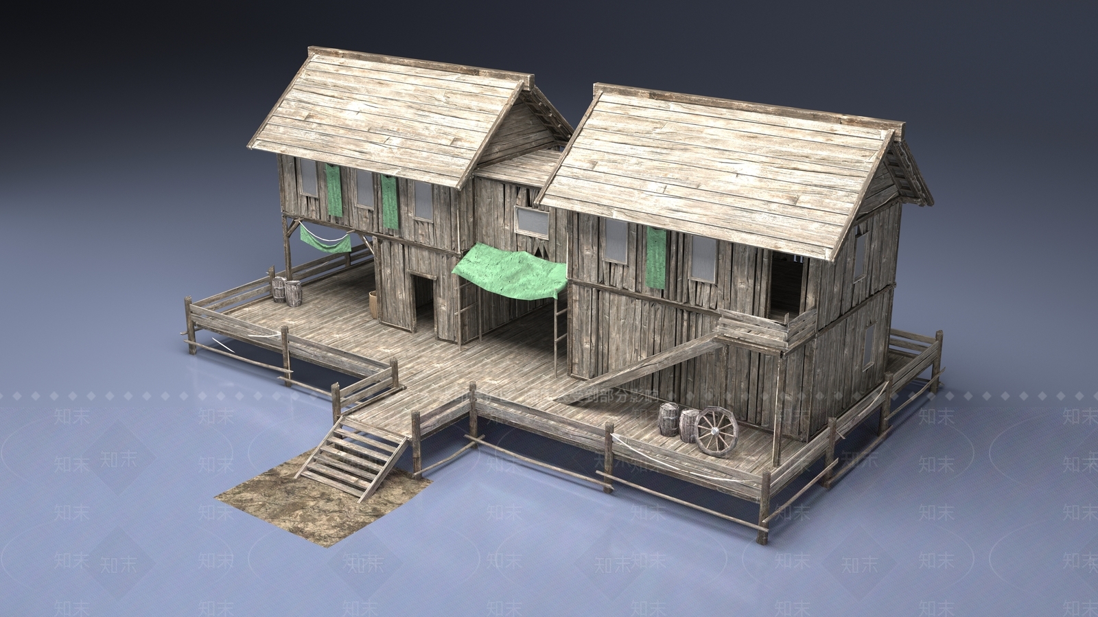 中式古建3D模型下载【ID:1201885553】