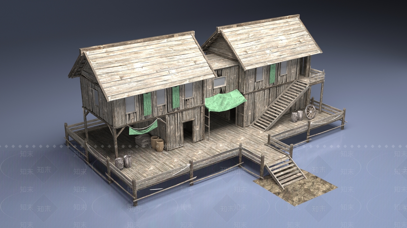 中式古建3D模型下载【ID:1201885553】