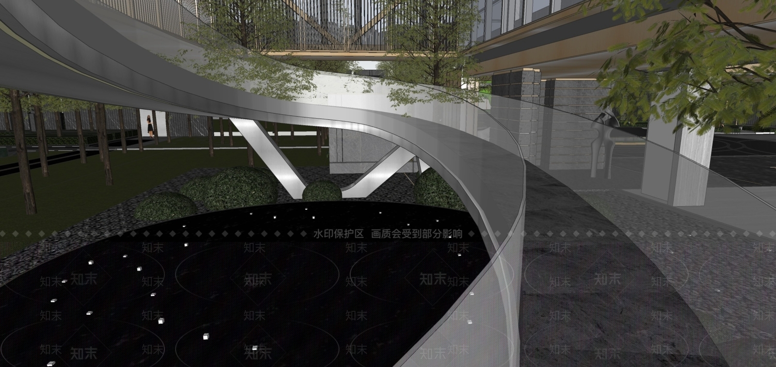 现代新中式民宿建筑SU模型下载【ID:1201887120】