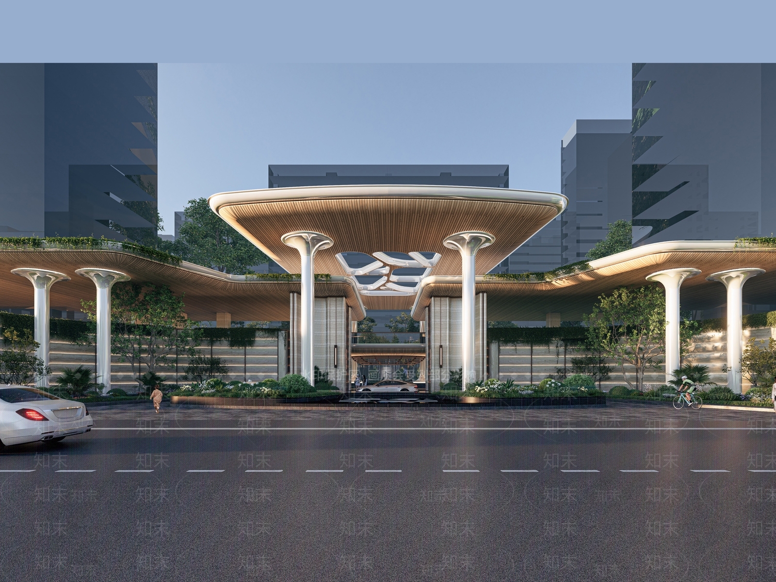 现代小区建筑SU模型下载【ID:1201887441】