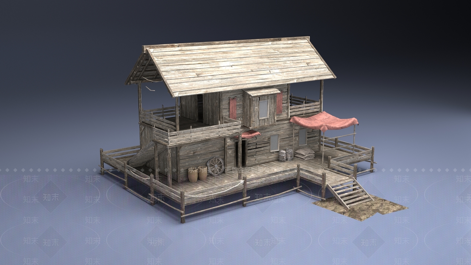 中式古建3D模型下载【ID:1201888941】