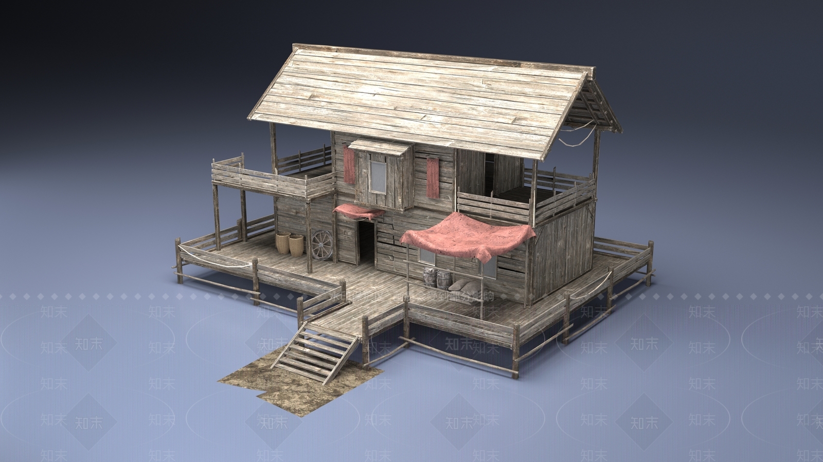 中式古建3D模型下载【ID:1201888941】