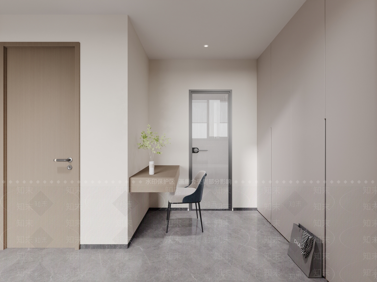 现代简约衣帽间3D模型下载【ID:1201890571】