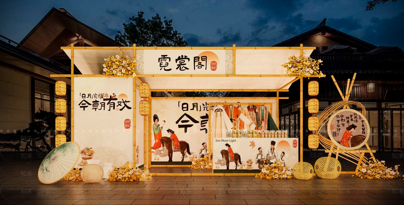 摊位SU模型下载【ID:1201892359】
