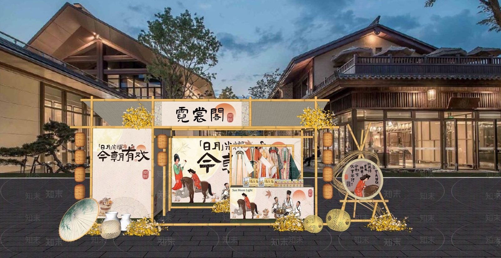 摊位SU模型下载【ID:1201892359】