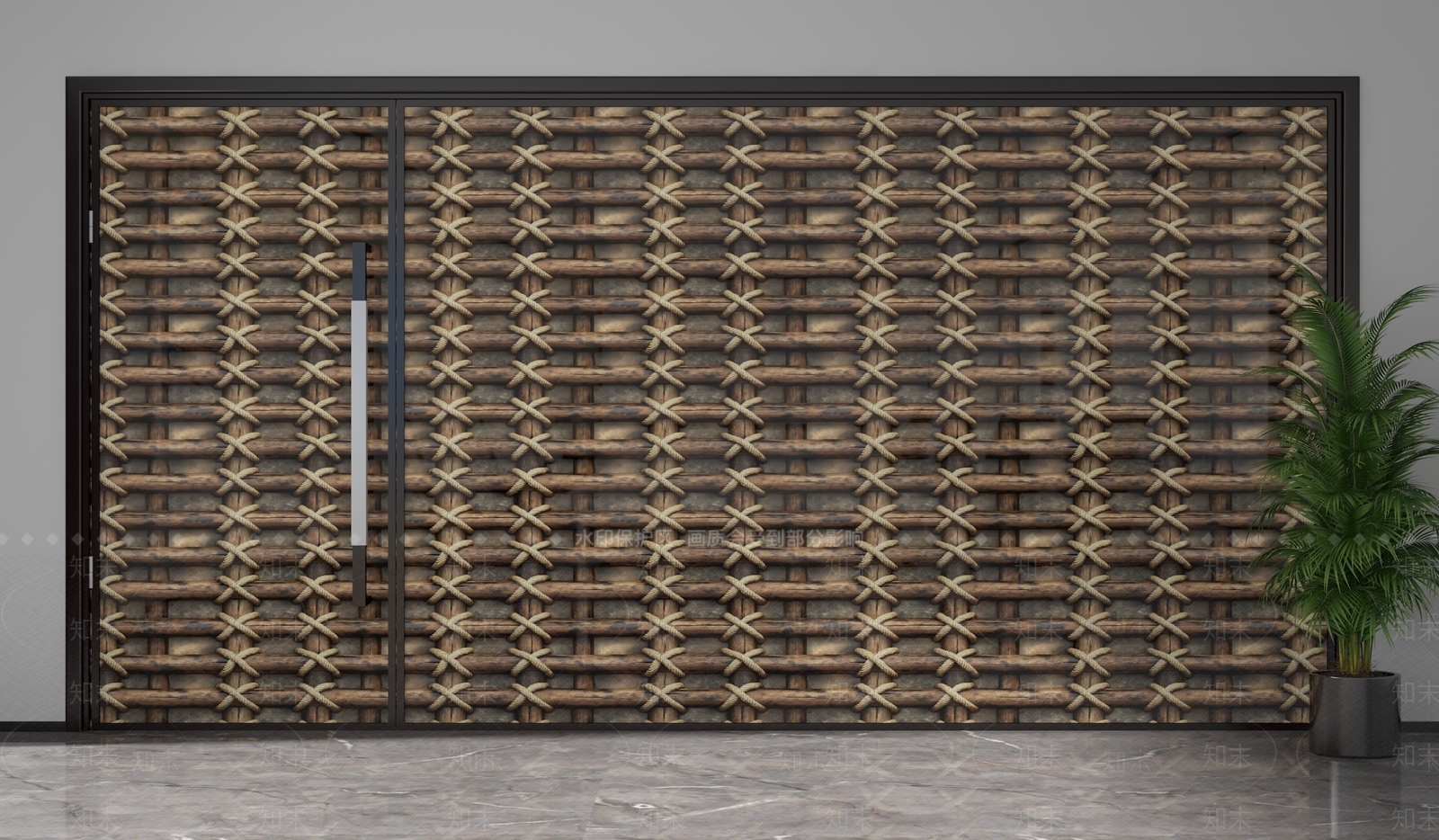 现代隔断3D模型下载【ID:1201892439】