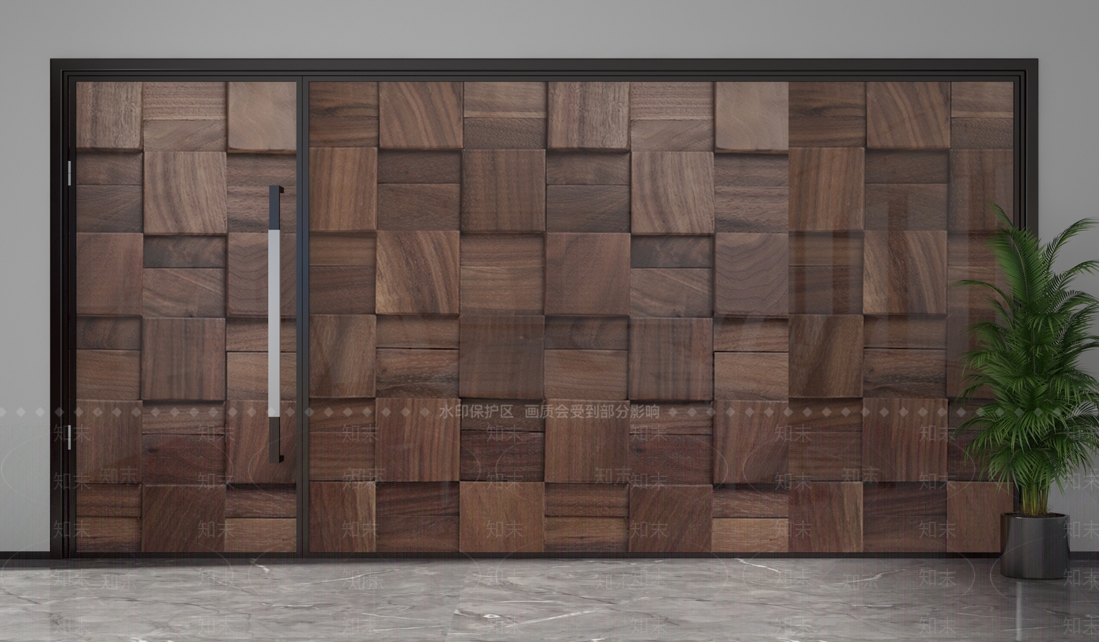现代隔断3D模型下载【ID:1201892526】