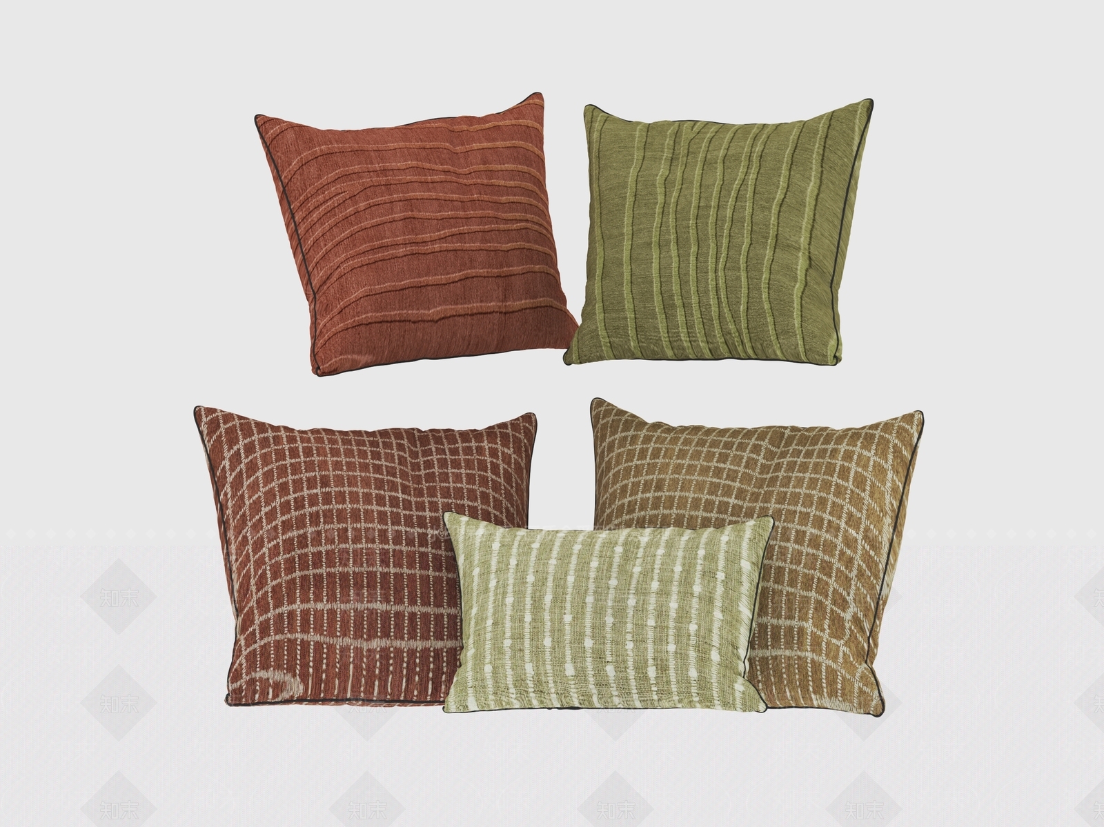 现代极简抱枕3D模型下载【ID:1201892863】