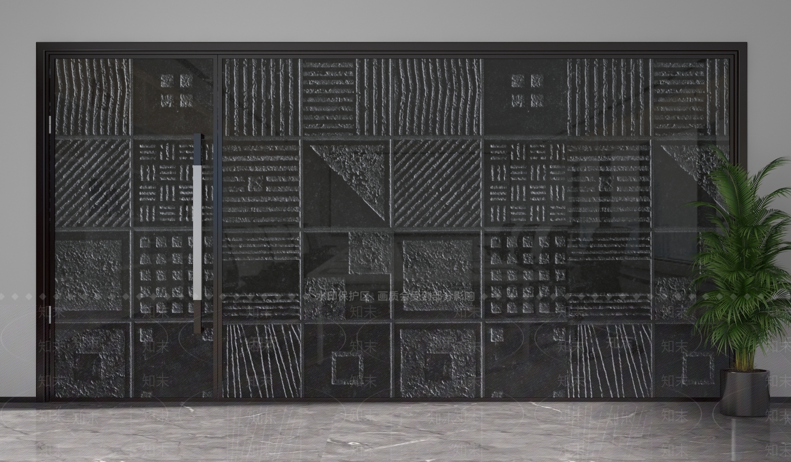 现代隔断3D模型下载【ID:1201893532】