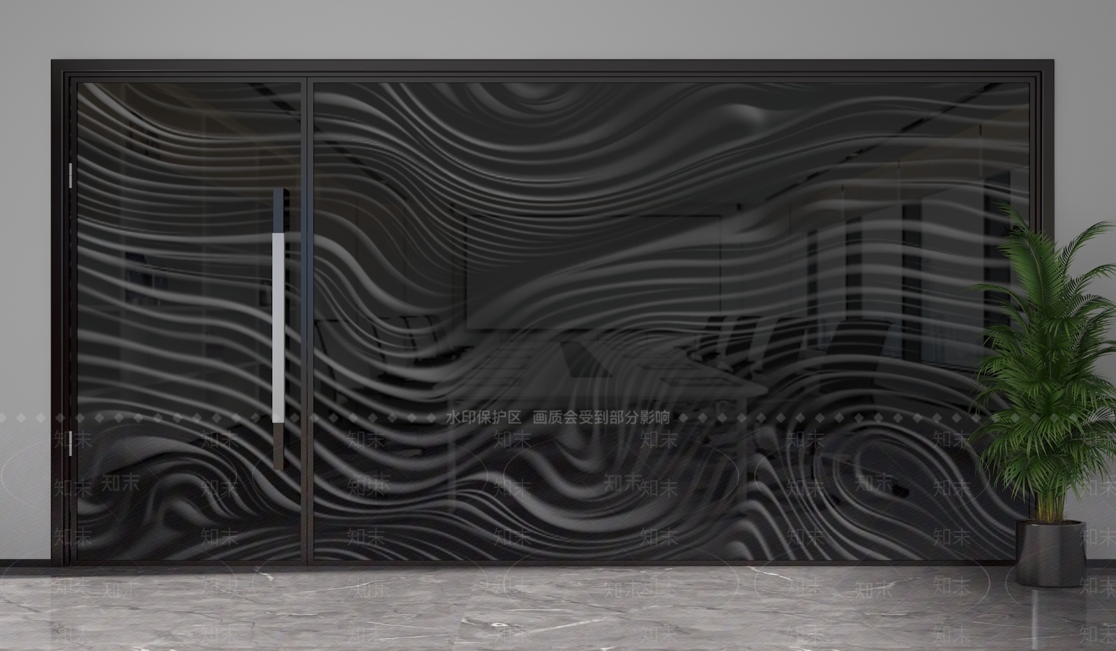 现代隔断3D模型下载【ID:1201893677】